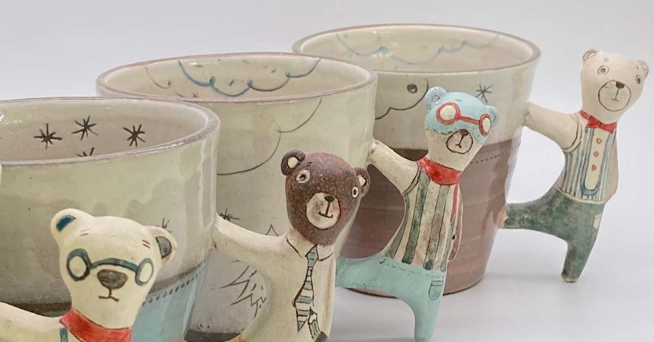 ① ②橋本よしこ作 酒杯×2 橋本陶房 人気入手困難品 【公式通販】